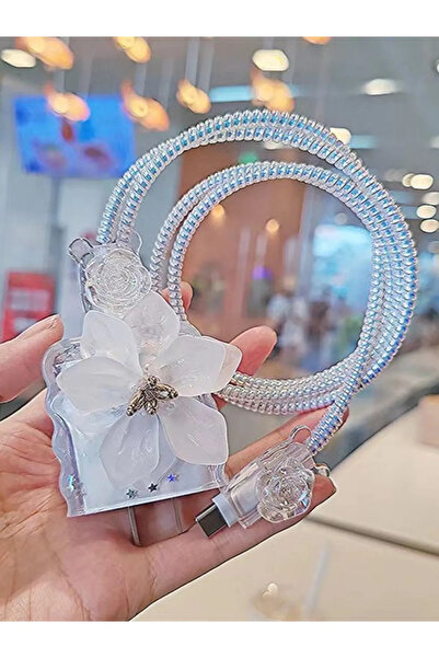 DÖFİER Iphone 18w/20w Uyumlu Şarj Aleti Kılıfı Kablosu Örme Aparatı Toparlayı...