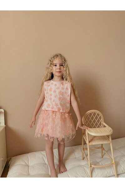 lesa kids wear مجموعة تنورة توتو مطبوعة من ديزي للفتيات