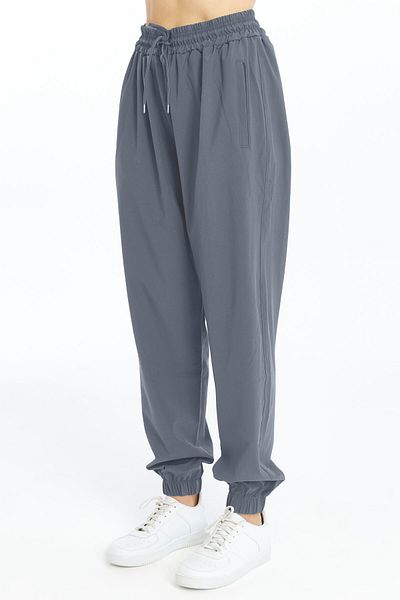 OXVİN Pantaloni de sport BAGGY Parașuta pentru femei, cu picioare elastice, cu fermoar ascuns, 3 buzunare