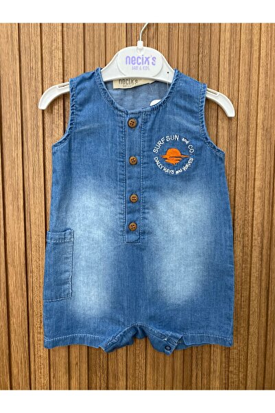 Baby YAZLIK BAYRAMLIK BEBEK KOT TULUM , UNİSEX KOT TULUM, KOLSUZ KOT TULUMU