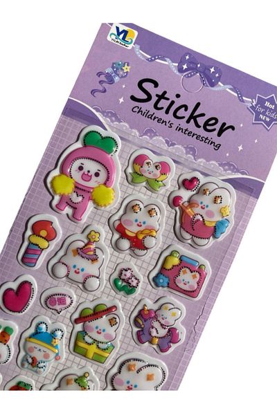 Pembe Pasaj Kawaii Themed Sticker – Embossed 3D Sticker Label – Notebook Laptop Agenda Bullet Journal Sticker
