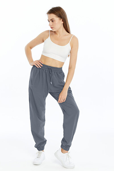 OXVİN Pantaloni de sport BAGGY Parașuta pentru femei, cu picioare elastice, cu fermoar ascuns, 3 buzunare