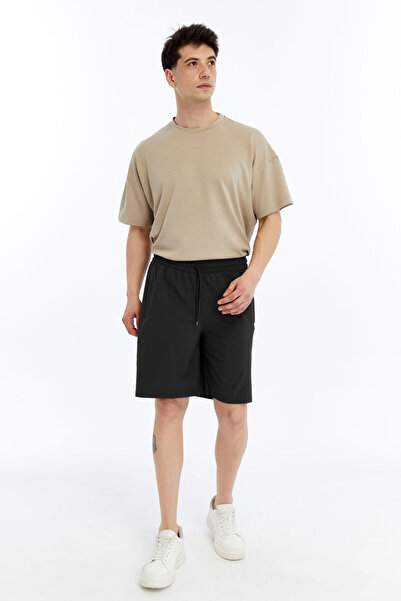 OXVİN Men's Parachute Thin Fabric Comfortable Fit Hidden Zipper 3 Pocket Shorts