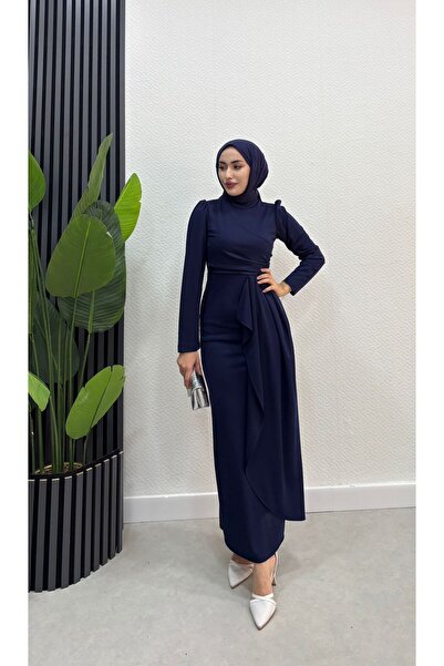 modadeywearst فستان حجاب بتفاصيل مكشكشة