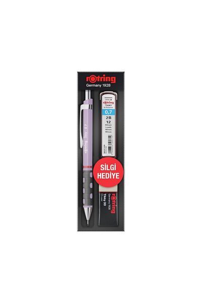 Rotring Tikky Versatil School Set, 0.7 Mm, Lilac, with Eraser and Nib Gift