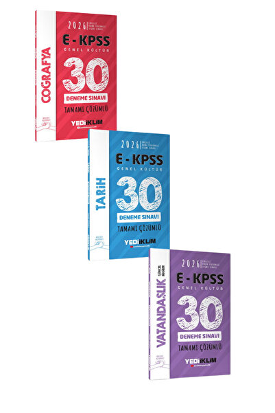 Yediiklim Yayınları 2026 E-KPSS Tüm Adaylar İçin Genel Kültür Coğrafya-Tarih-...