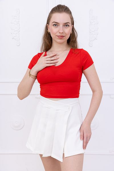 alita butik Pleated Women's Button Detailed Shorts Skirt