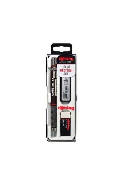 Rotring Tikky Versatil School Set, 0.5 Mm, Burgundy, with Eraser and Nib Gift