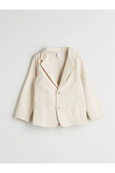 LC Waikiki Lcw Kids Beige Linen Look Boy's Suit