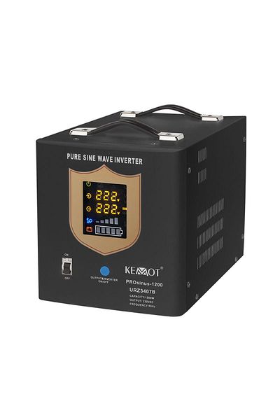 Kemot Pure Sine Wave UPS - 12V / 1200W / Black
