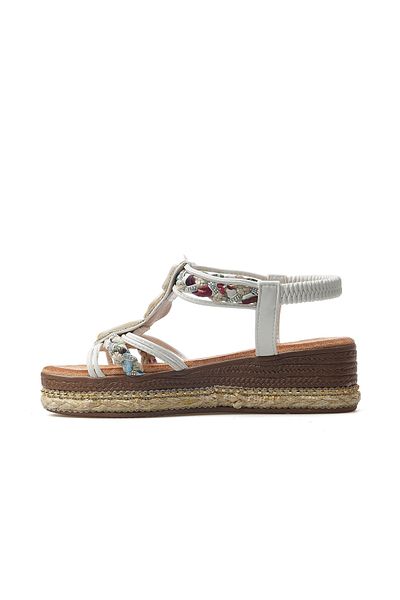 Guja Women's Stone Detailed Daily Sandals 25Y 25Y171 Z White