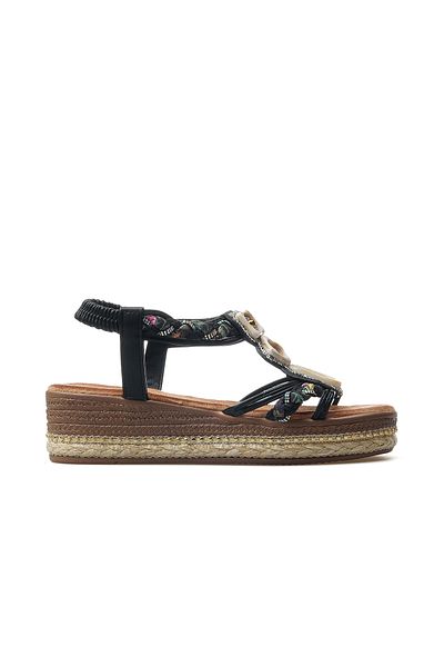 Guja Woman's stone detailed daily sandal 25y 25y171 z black