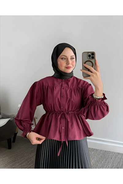 MODA Belden Büzgülü Etek Üstü Gömlek