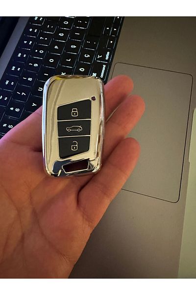 emii auto spare parts Volkswagen Seat Skoda Key Case Without Sustas Model Key Compatible Glossy Gri