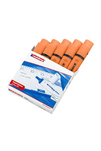 Edding Phosphor Pen 344 Orange 10 Pack