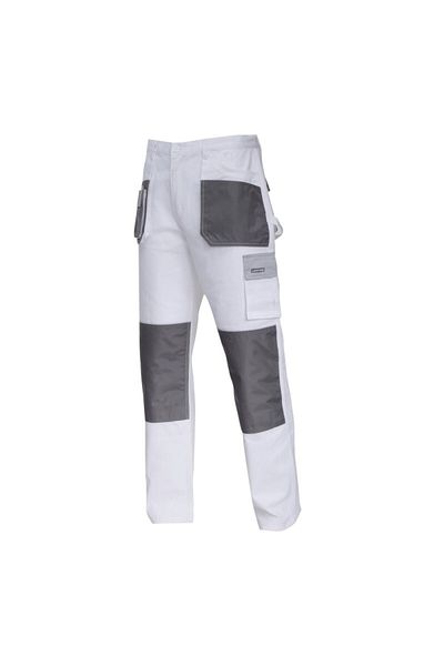 Lahti Pro Medium-Thick Cotton Work Pants / White - L/52