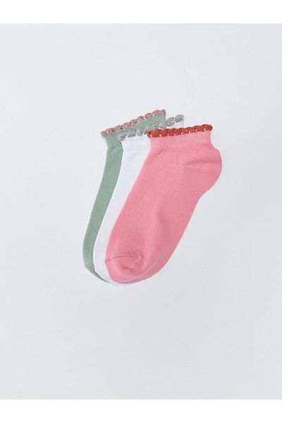 LC Waikiki Women's Plain Booties Socks 3 Pack (S3)