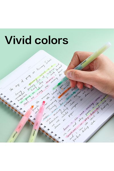 Deli EU35304 Highlighter Pen, Assorted Colors, 6PCS – For Marking, Journaling & DIY