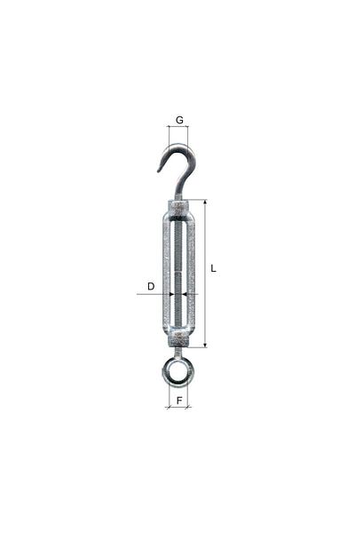MK Intinzator Carlig - Inel 24Mm / 23/34Mmx255Mm