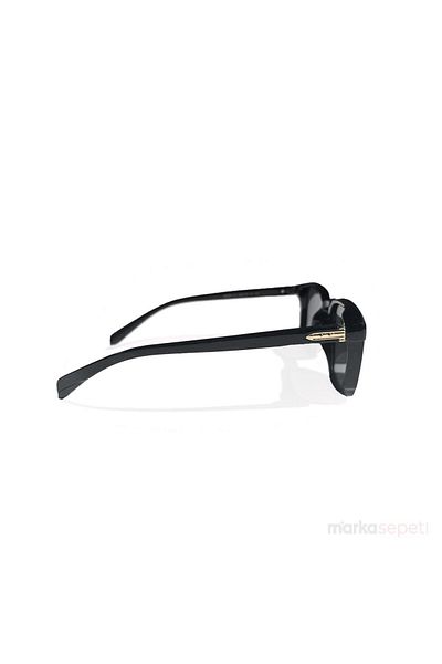 Markasepeti Gold Detailed Bone Frame Luxury Sunglasses (Black)