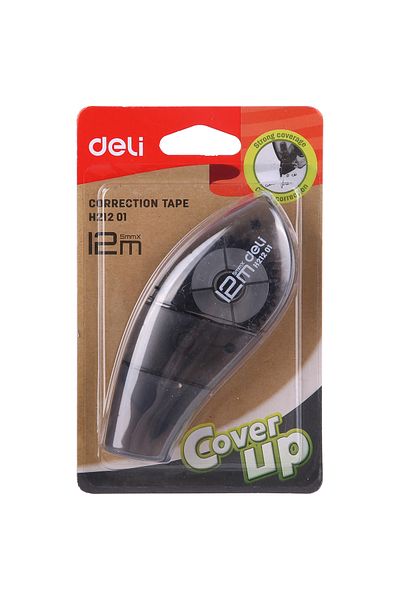Deli EH21201 Correction Tape 5mm*12m GREEN/BLACK/BROWN – Ideal for School and Office Use