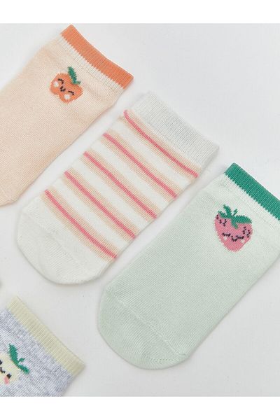 LC Waikiki Printed Baby Girl Booties Socks Pack of 5