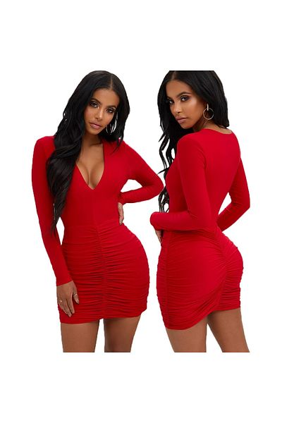 Narnuga Mini Low-cut Dress