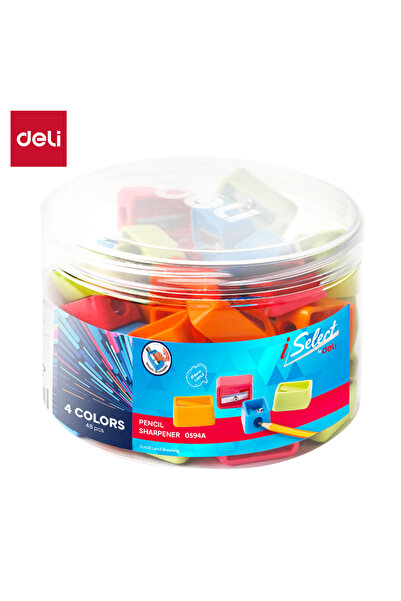 Deli مبراة أقلام رصاص E0594A، فتحة واحدة لأقلام الرصاص مقاس 6.9-8 مم، ألوان م...