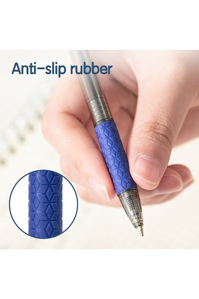 Deli EQ01930 Ballpoint Pen, 0.7mm, Blue Ink, 12PCS – For Writing at School, Home & Office