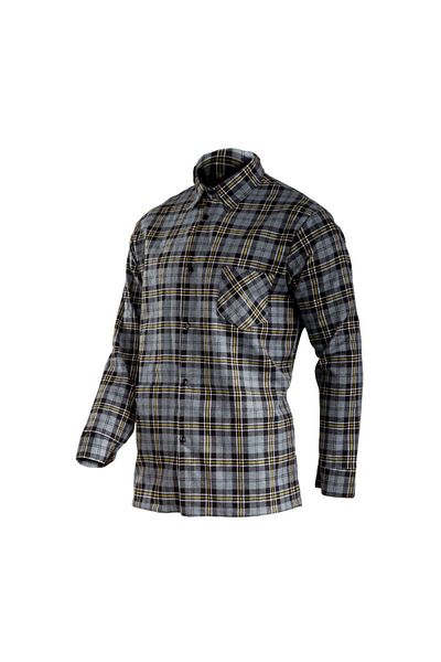 Lahti Pro Thick Checkered Flannel Shirt / Gray - S