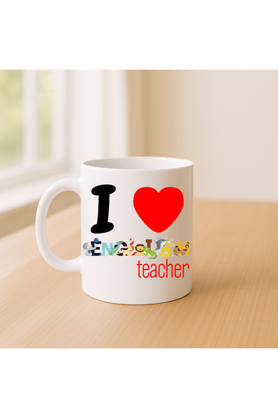Er-Se Tasarım كوب معلم اللغة الإنجليزية 06، كوب هدية مخصص لعيد المعلم