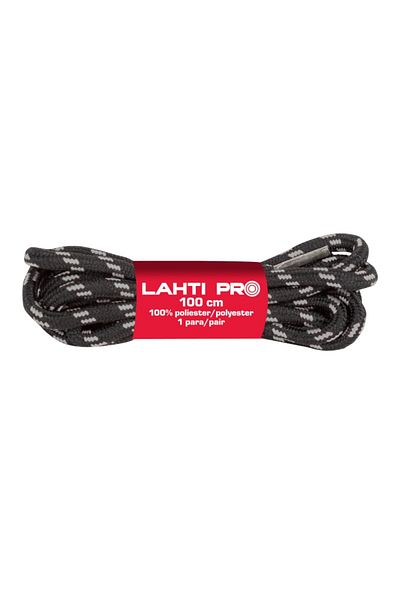 Lahti Pro Polyester Shoelace / Black-Grey - 120Cm, 10/Set
