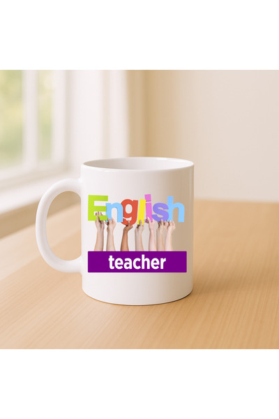 Er-Se Tasarım كوب معلم اللغة الإنجليزية 02، كوب هدية مخصص لعيد المعلم