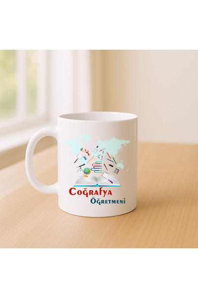 Er-Se Tasarım Geography Teacher Mug 02, Special Mug for Teacher's Day, Teache...