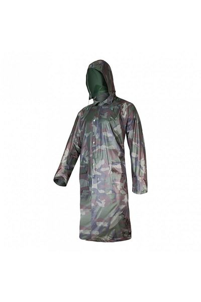 Lahti Pro Rain Cape With Buttons And Zipper / Camouflage - L