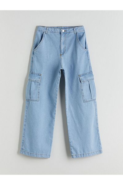 LC Waikiki Wideleg Girl's Cargo Jean Trousers