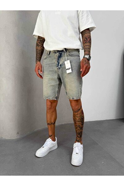 REX MODA Men's Denim Jeans Capri Shorts