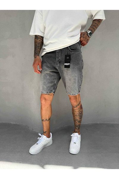 REX MODA Men's Denim Jeans Capri Shorts