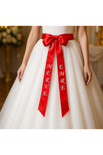 lafazan Kişiye Özel İsimli Gelin Bel Kuşağı, İsme Özel Gelin Kurdelesi Beli K...