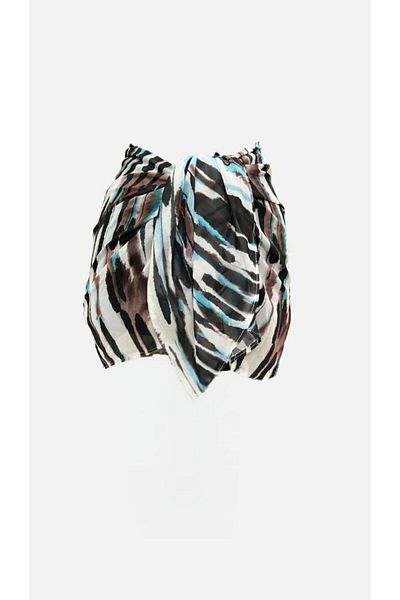 Niceboutique Patterned Chiffon Pareo with Waist Tie (150Cmx50Cm)