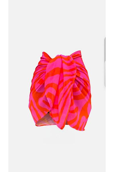 Niceboutique Patterned Chiffon Pareo with Waist Tie (150Cmx50Cm)
