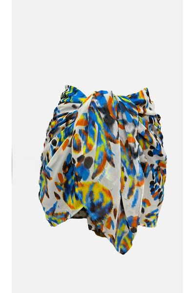 Niceboutique Patterned Chiffon Pareo with Waist Tie (150Cmx50Cm)