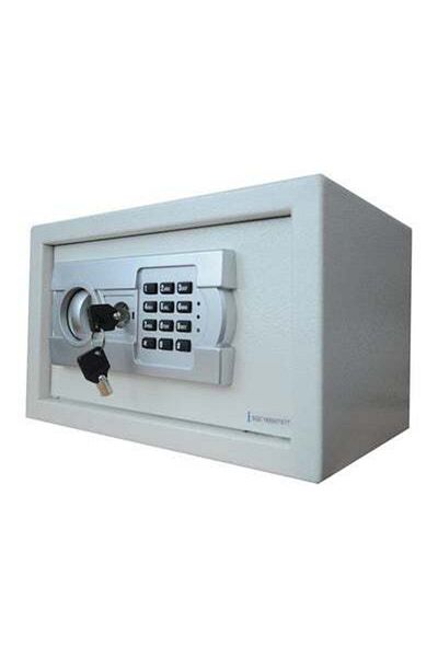 HALAMODO Electronic Digital Safe White/Silver 32x24x21centimeter