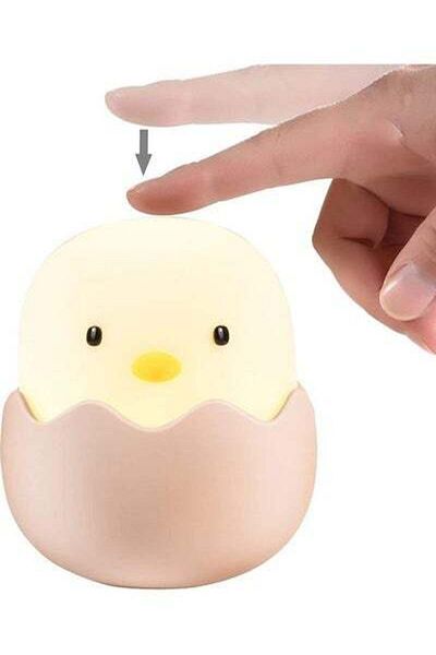 HALAMODO Rechargeable Cute Creative Egg Shell Night Light White
