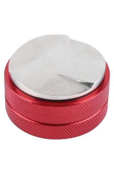 HALAMODO Coffee Beans Tamper With Three Angled Slope Red/Silver 520grams