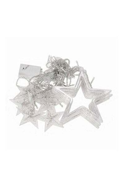 HALAMODO LED Star Shaped Indoor Outdoor Decorative Hanging Lights White 4x0.6+1meter