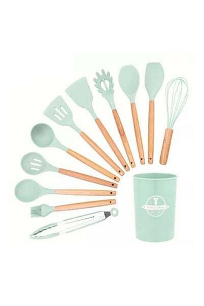 HALAMODO 12-Piece Silicone Spatula Set Multicolour