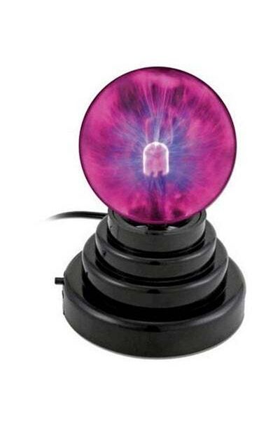 HALAMODO USB Plasma Ball Black/Clear 3inch