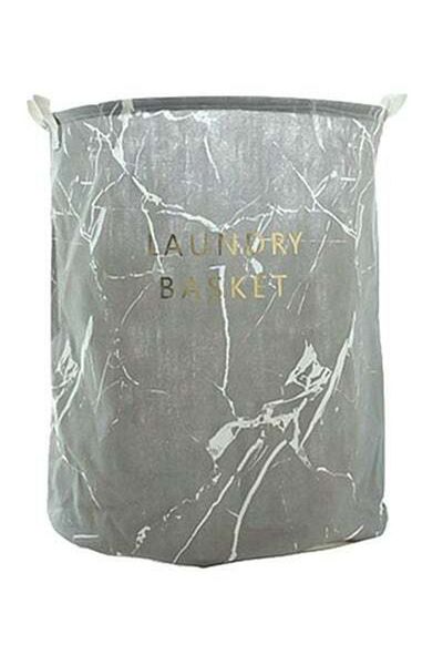 HALAMODO Laundry Storage Basket Grey 40x30x43centimeter