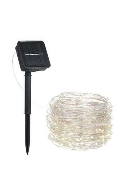 HALAMODO Solar Powered Copper Wire Fairy String Lawn Lamp White 15meter